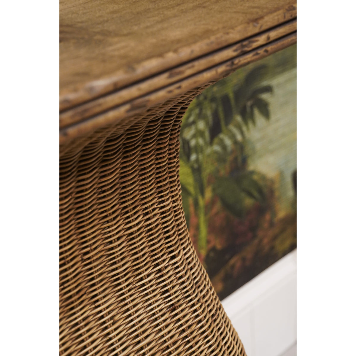 Palm Court Rattan Console Table, 63"