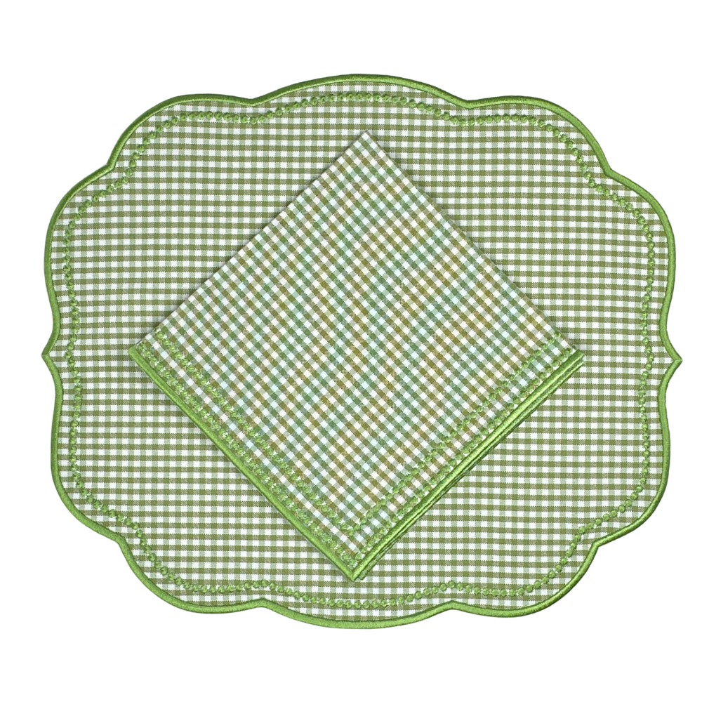 Charlotte Napkin - Green Gingham (Set of 4)