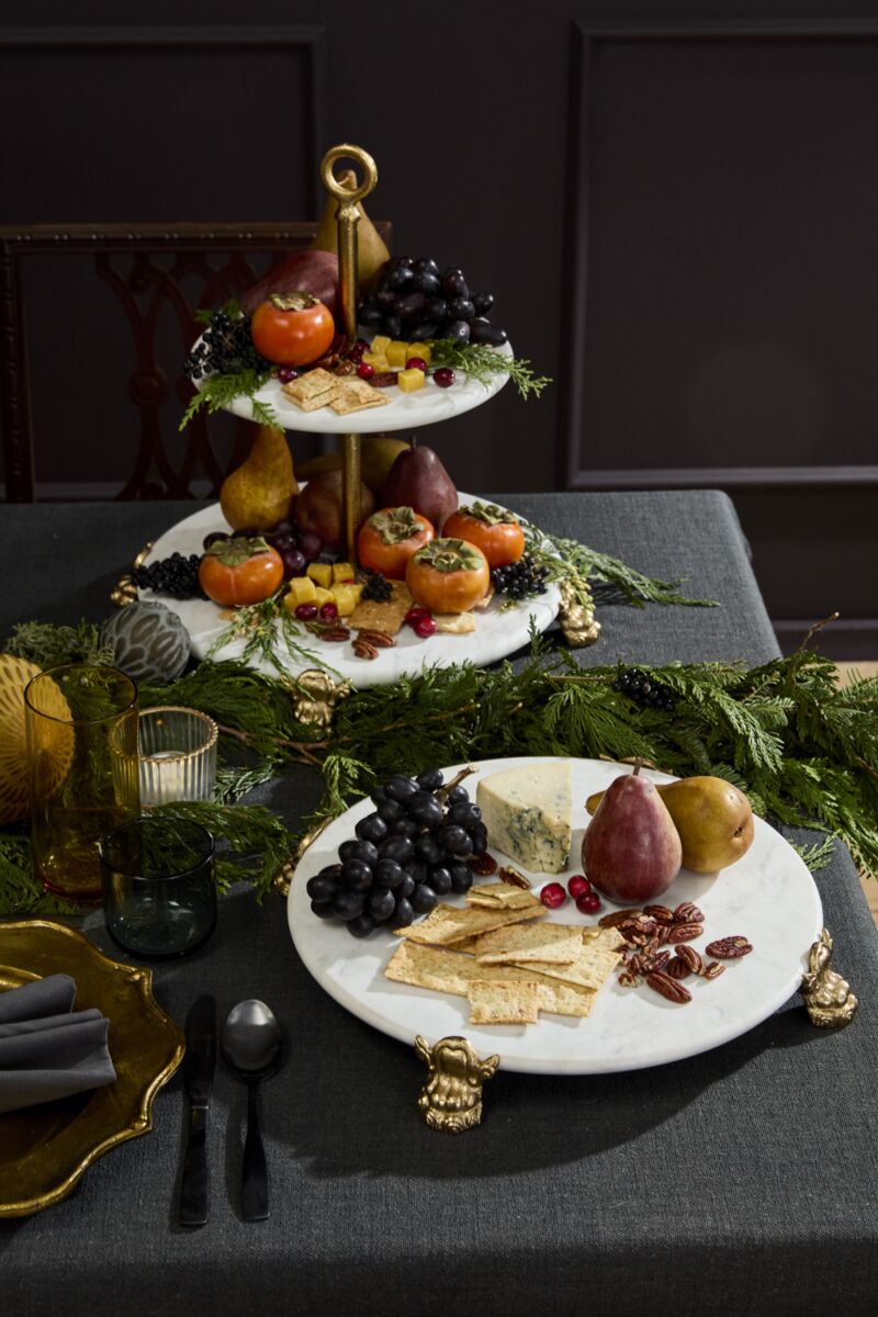 Clawfoot Marble Serving Tray