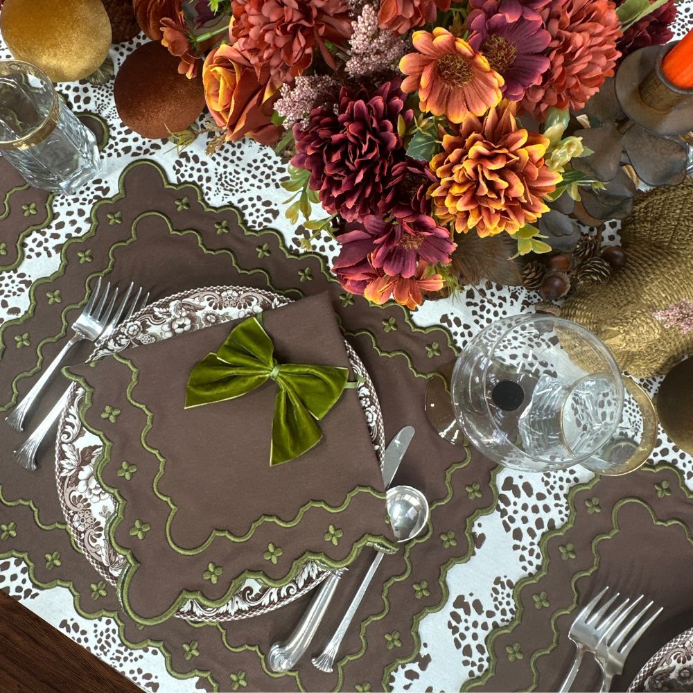 Georgina Napkin - Cocoa and Sage (Set of 4)