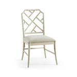 Timeless Saros Chippendale Bamboo Side Chair in London Mist