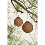 Copper Glitter Ornament - Set of 6