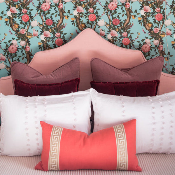 Coral With Greek Key Trim (Last Chance)