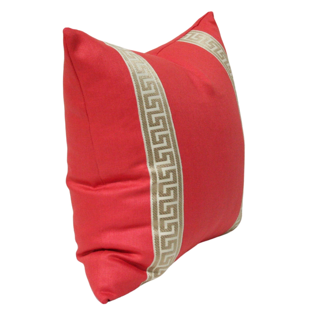 Coral With Greek Key Trim (Last Chance)