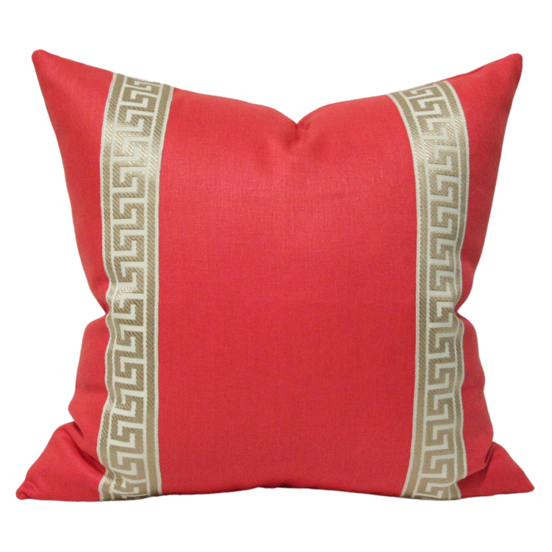 Coral With Greek Key Trim (Last Chance)