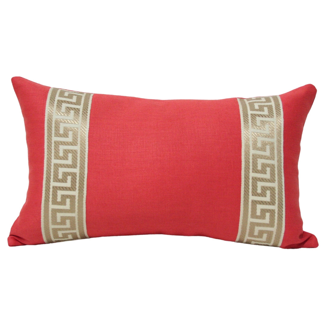 Coral With Greek Key Trim (Last Chance)