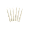 Lacquer Twisted Taper Candles, Cream, Set of 6