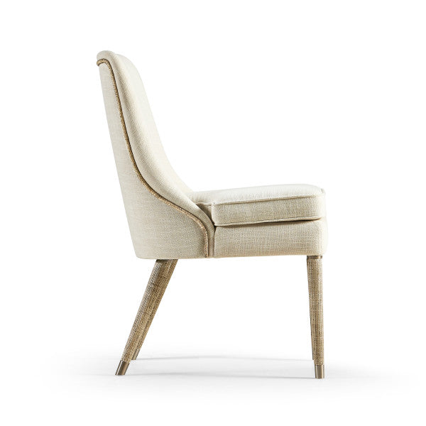 Water Shoal Linen & Grass Cloth Side Chair