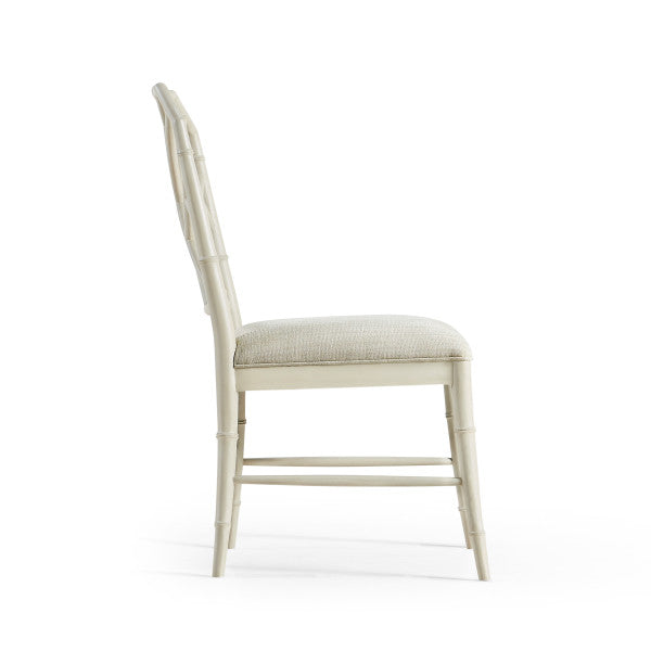 Timeless Saros Chippendale Bamboo Side Chair in London Mist