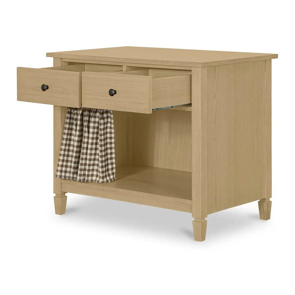 Iniguez Nightstand Brown Gingham