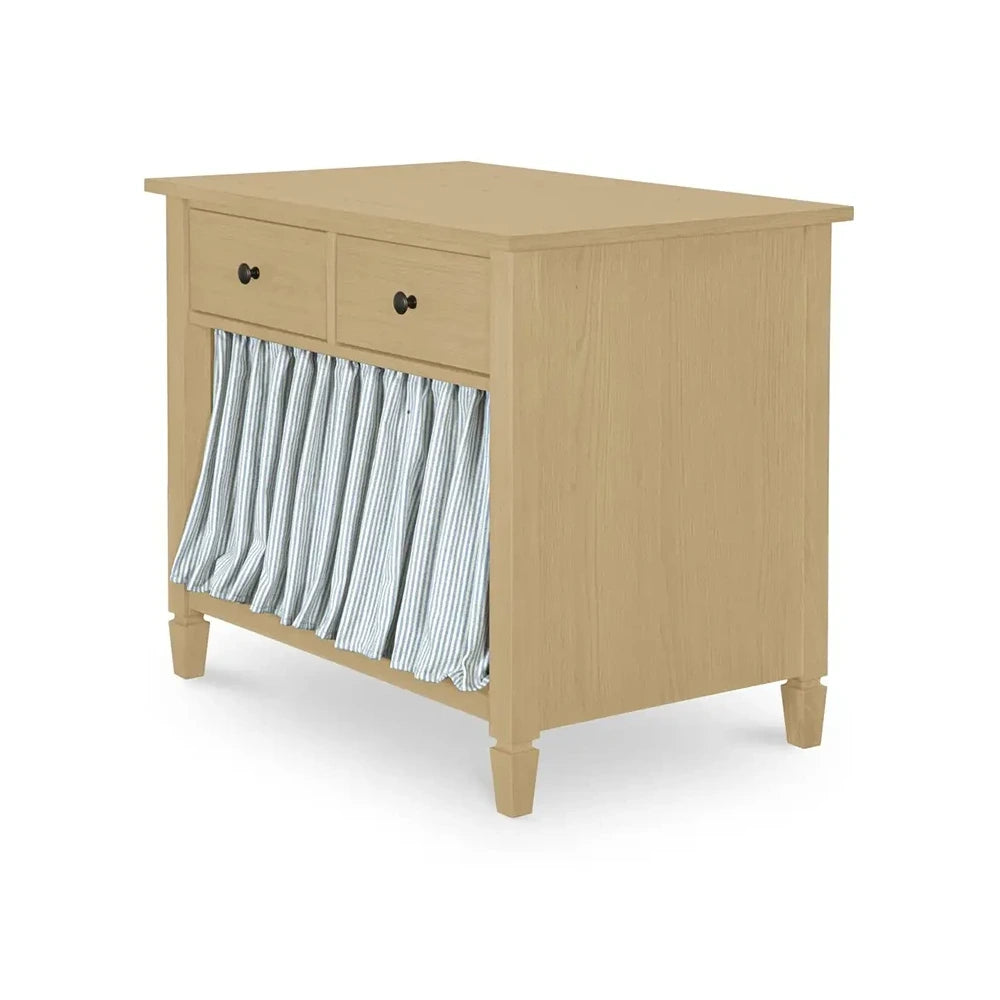 Iniguez Nightstand Light Blue Stripe