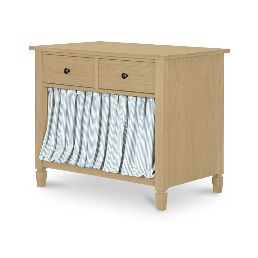 Iniguez Nightstand Light Blue Stripe