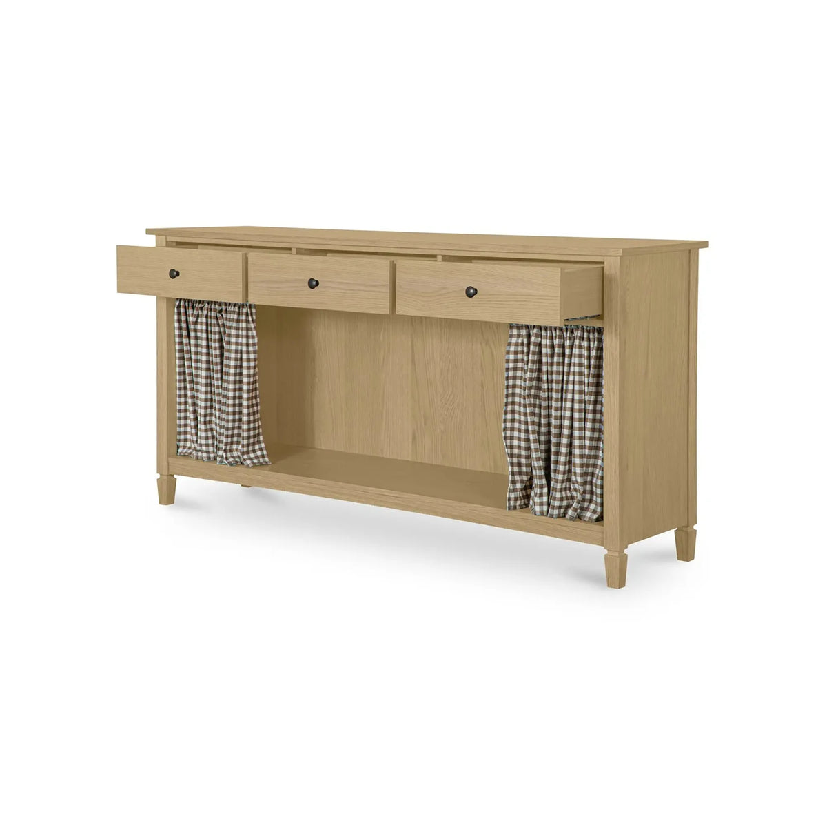 Iniguez Console Table Brown Gingham