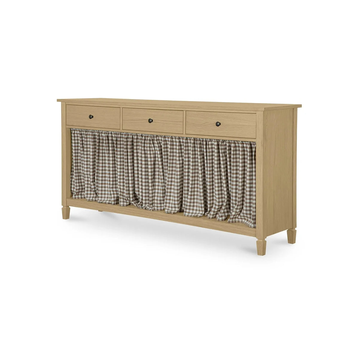 Iniguez Console Table Brown Gingham