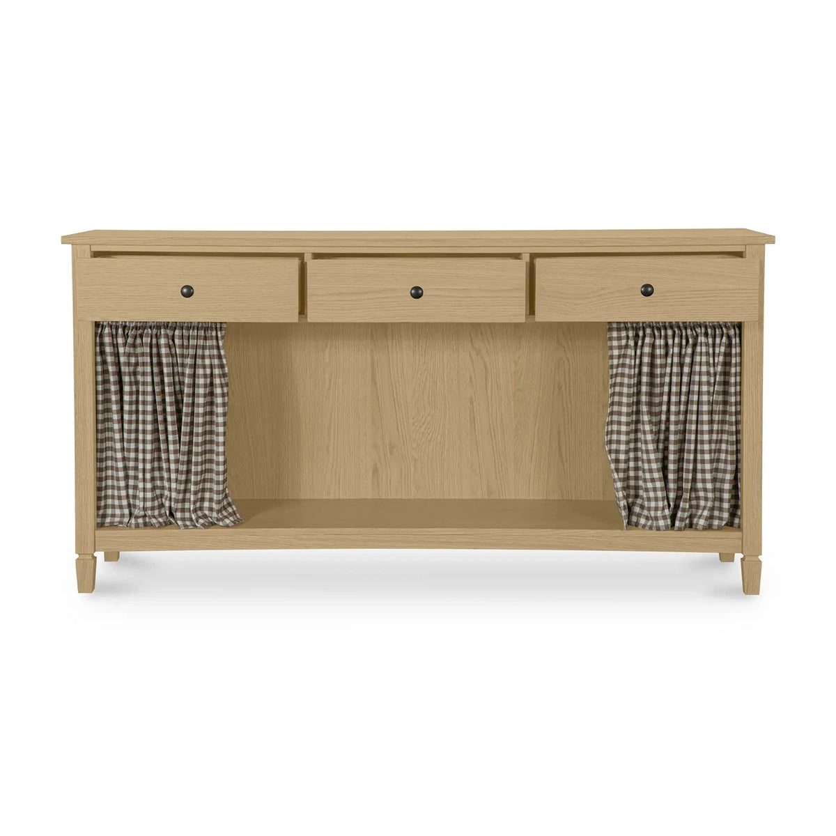 Iniguez Console Table Brown Gingham
