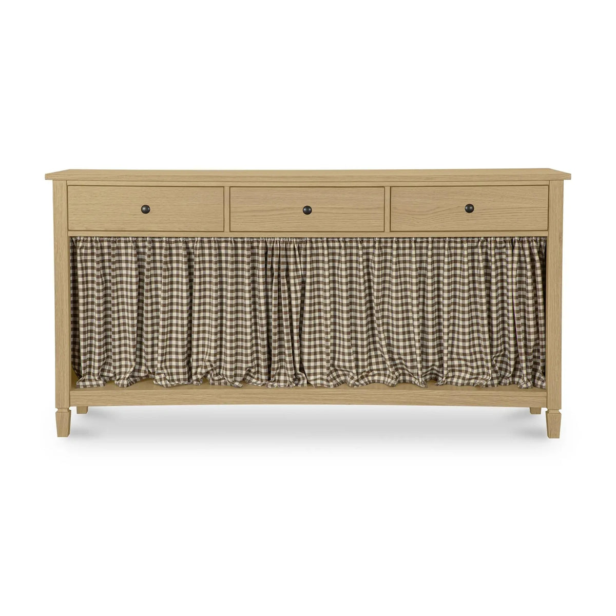 Iniguez Console Table Brown Gingham