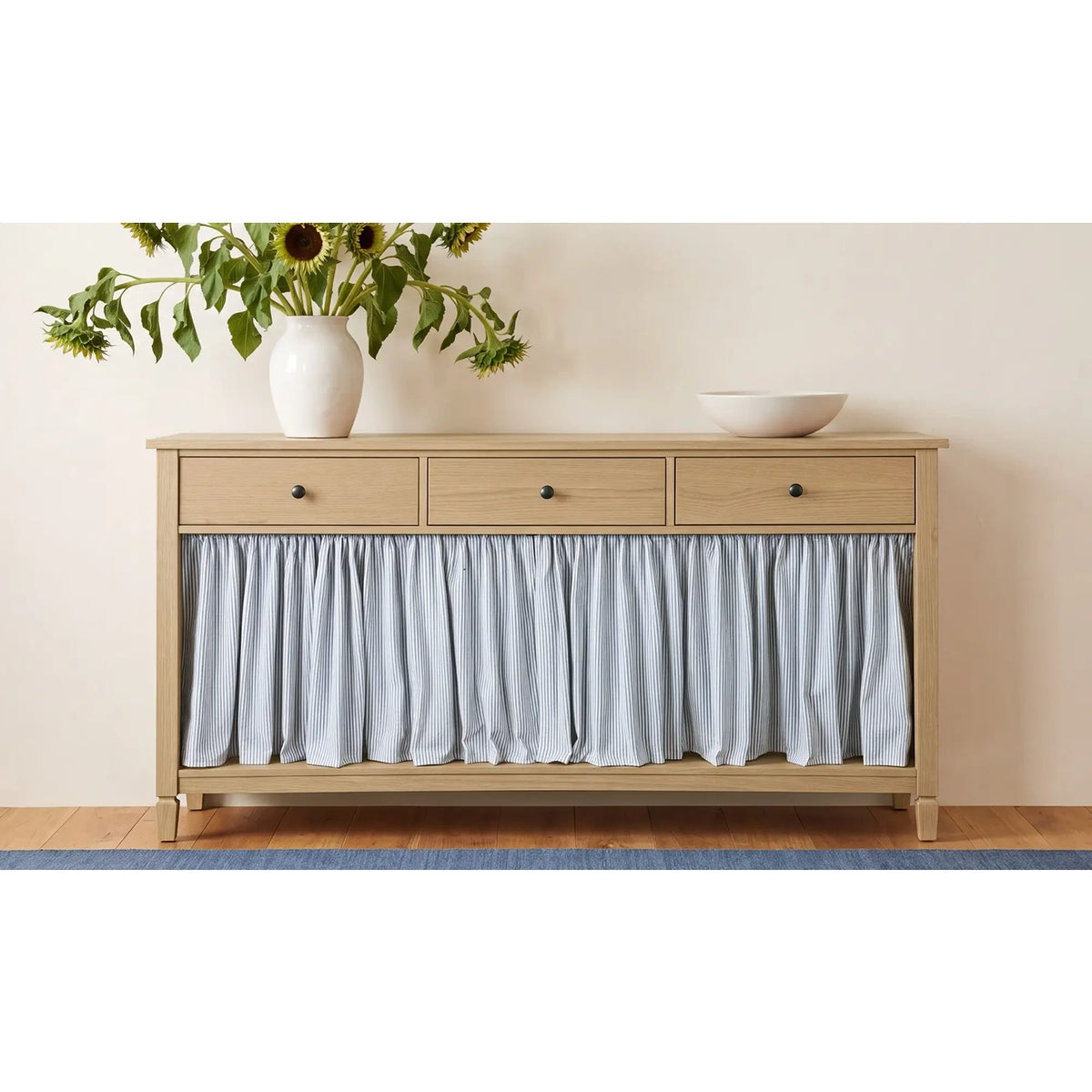 Iniguez Console Table Light Blue Stripe