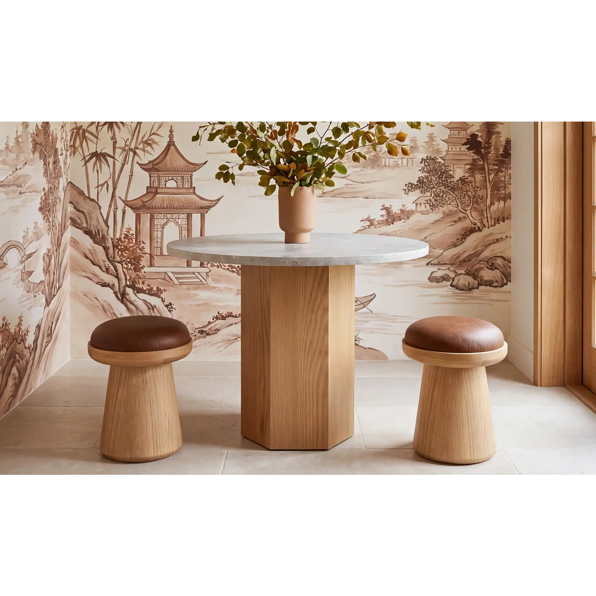 Novene Swivel Accent Stool