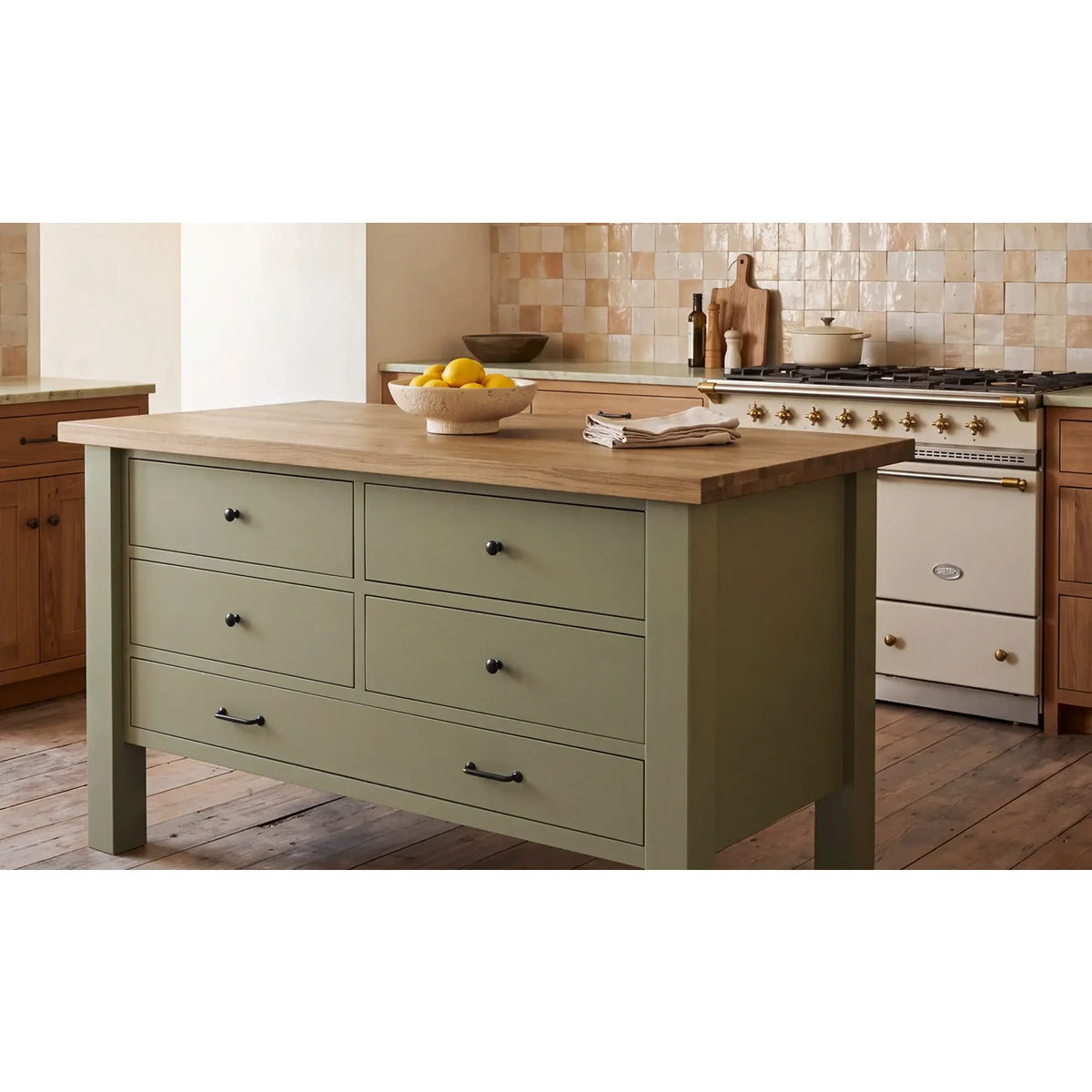 Reisman Kitchen Island Green