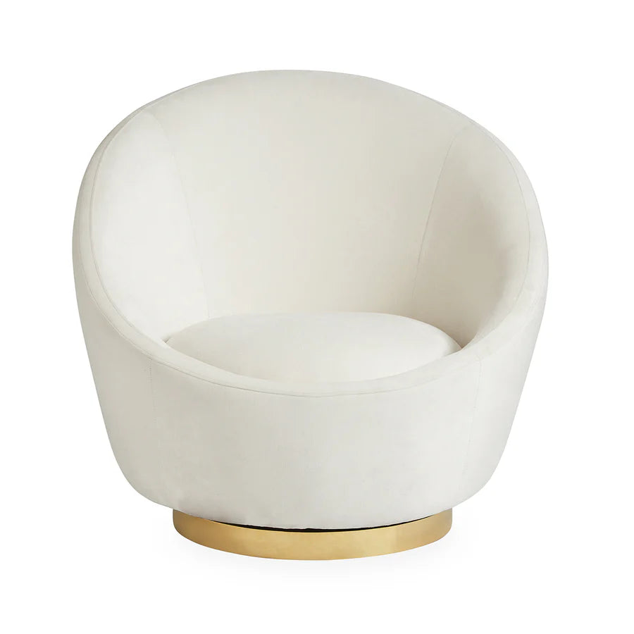 Ether Swivel Chair - Bergamo Snow