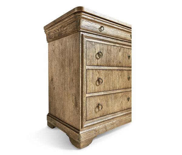 Timeless Entropy Louis Phillipe Drawer Chest in Stripped Brown Chestnut