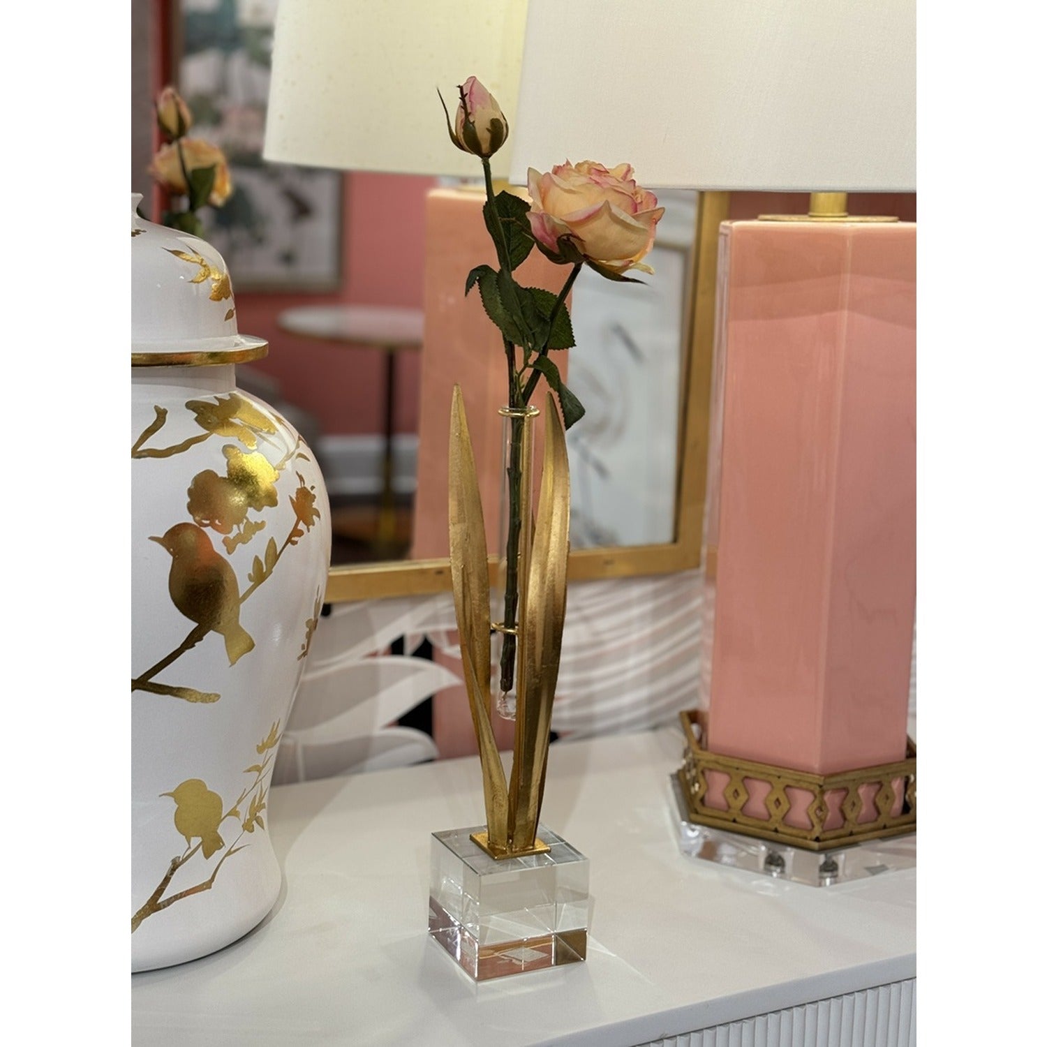 Gold Leaf Vase