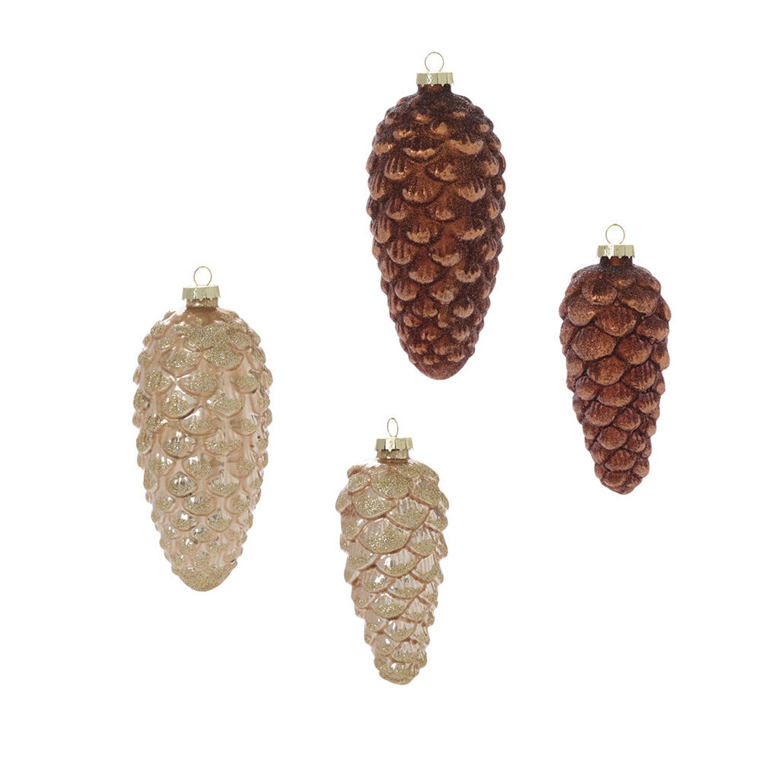 Frosted Pinecone Ornament - Set of 6