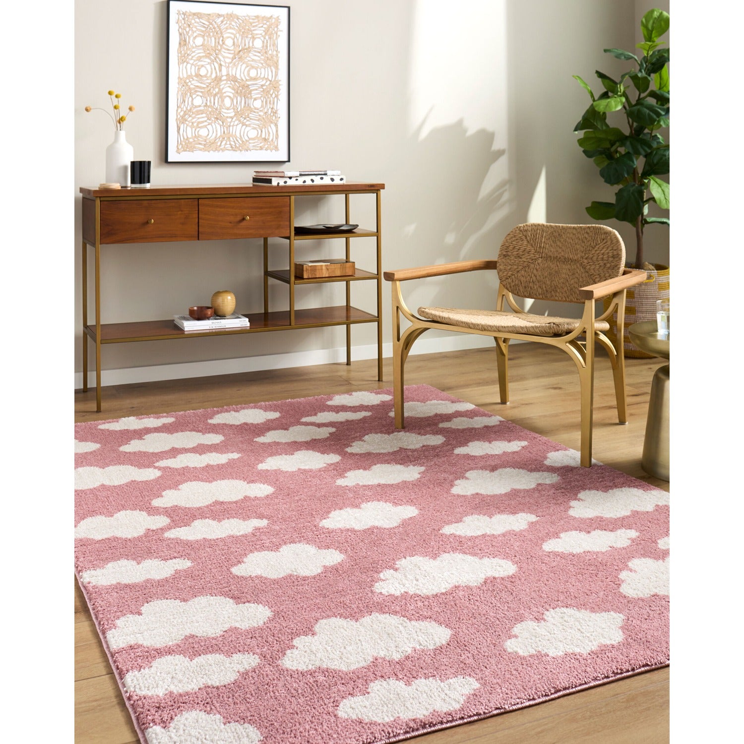 Fossay Shag Machine Woven Rug