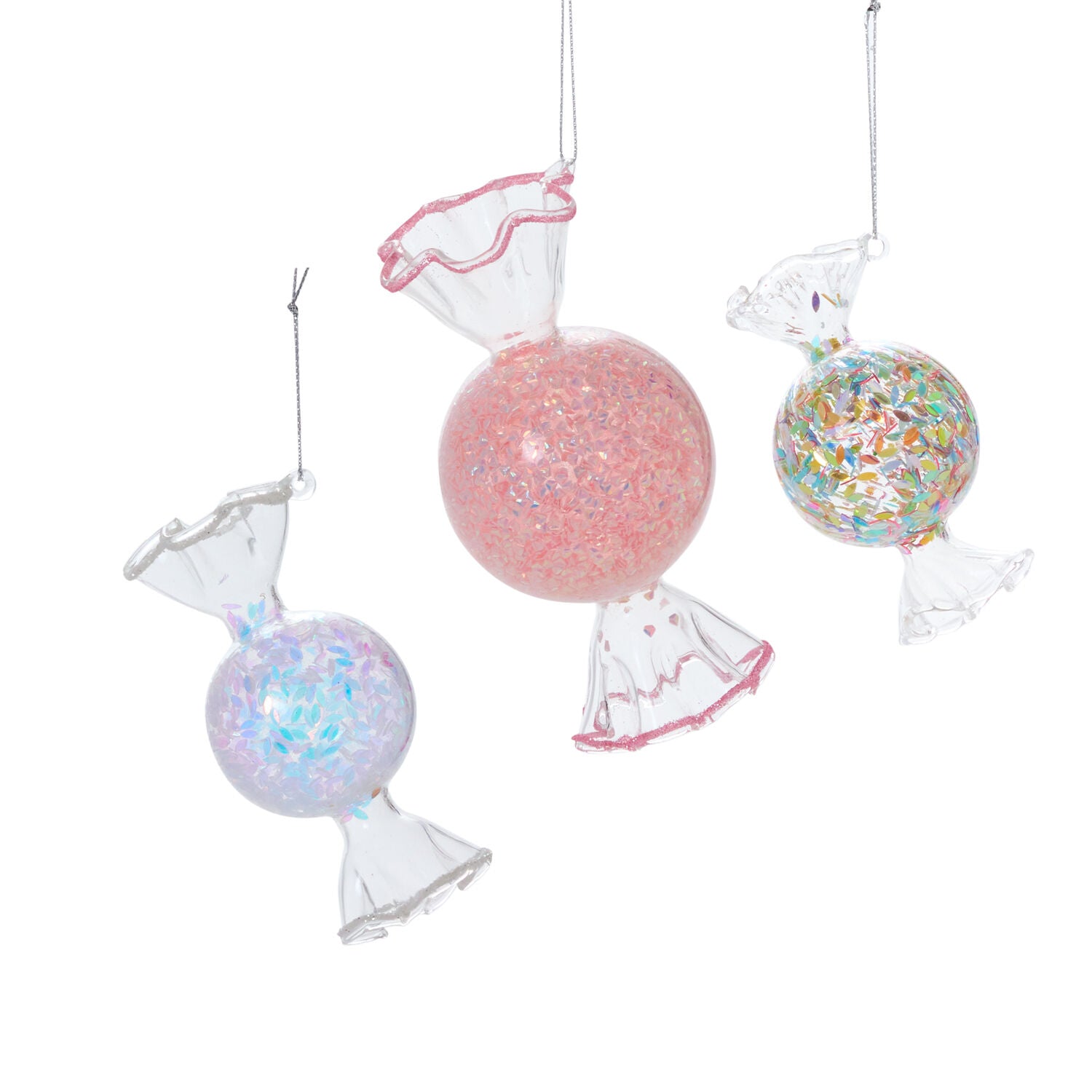 Glass Candy Ornament - Set of 6
