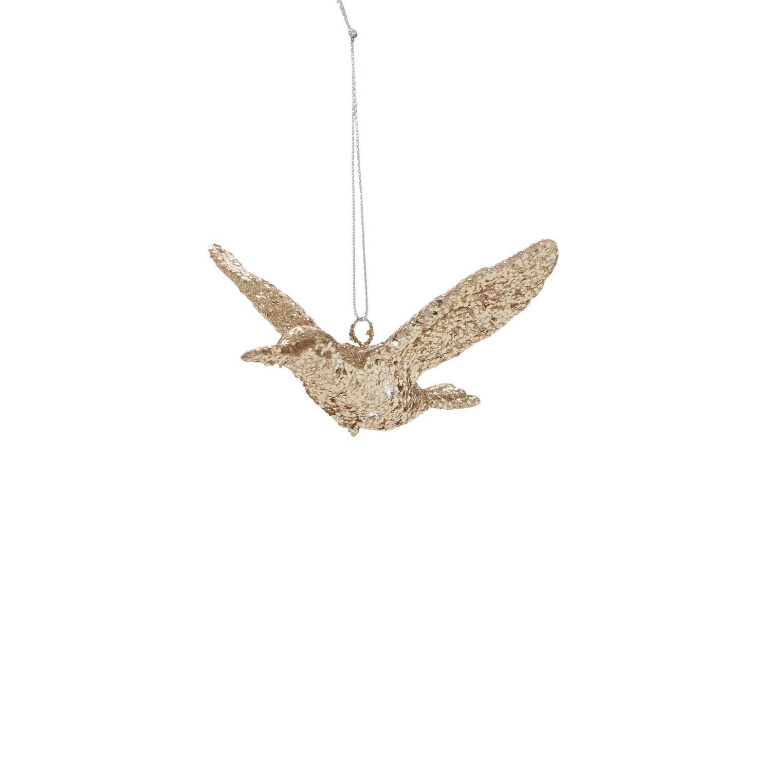 Glittered Bird Ornament - Set of 6