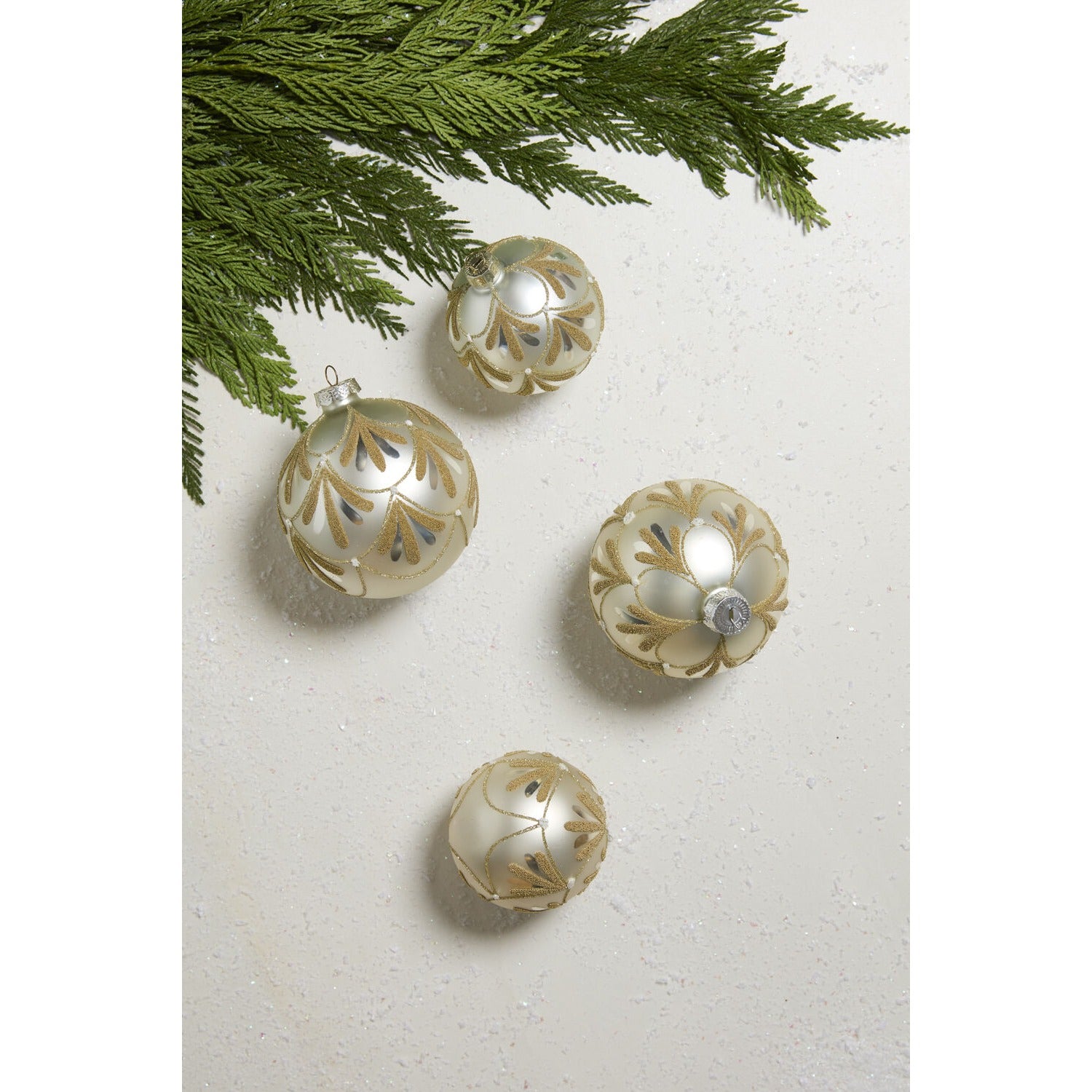 Gold Petal Ornament - Set of 6