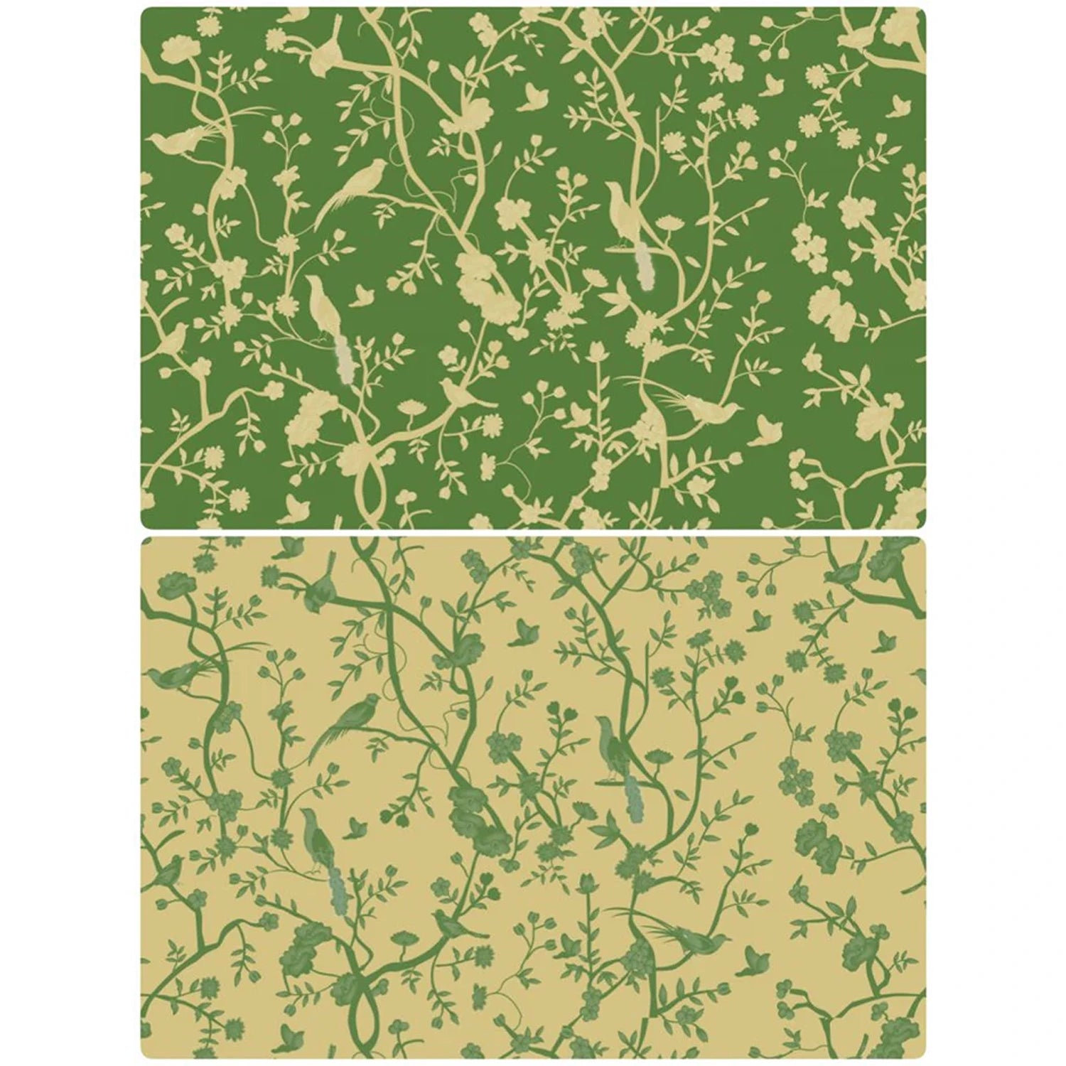 Reversible Green and Gold Chinoiserie Gift wrap
