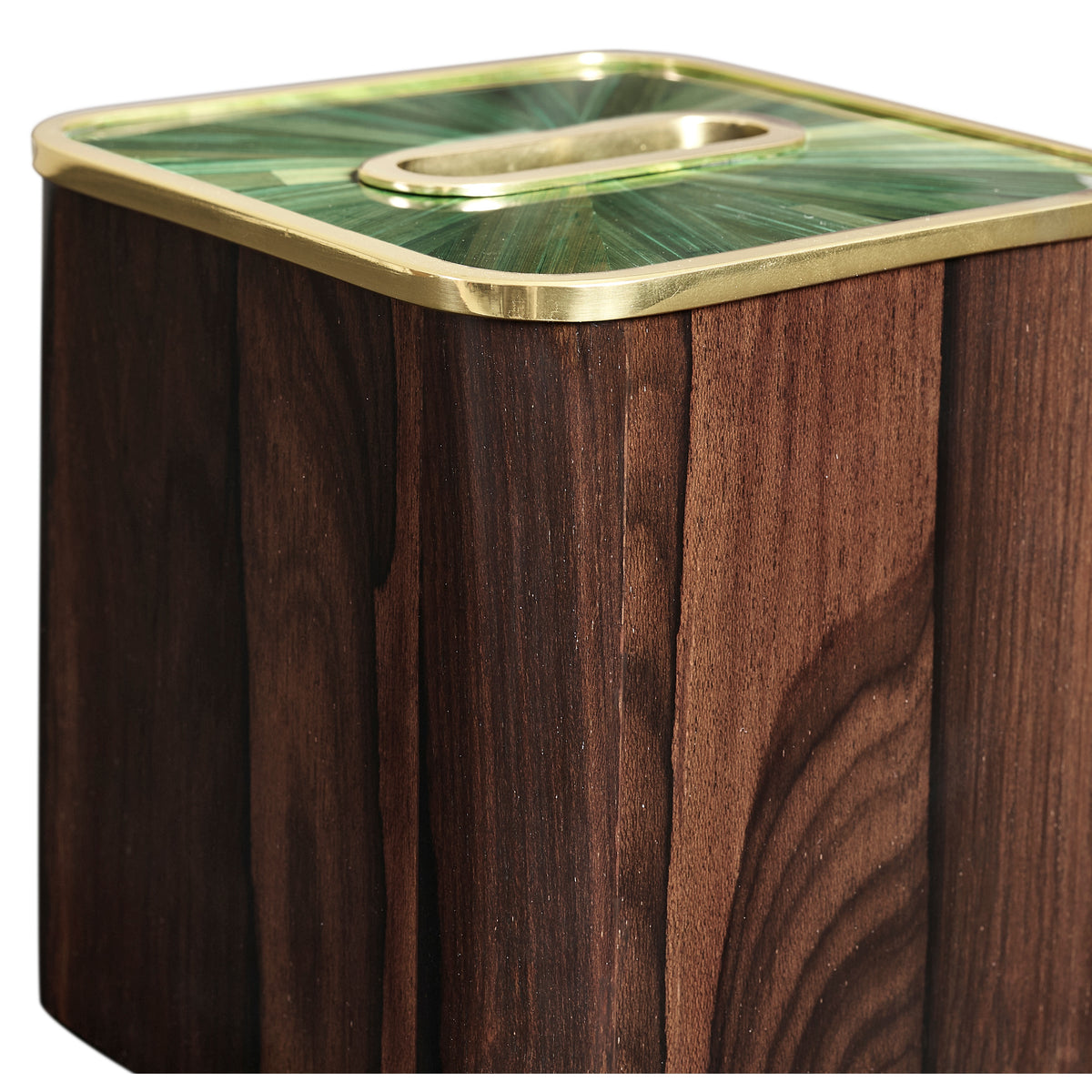 Verdure Straw Marquetry Tissue Box, Square