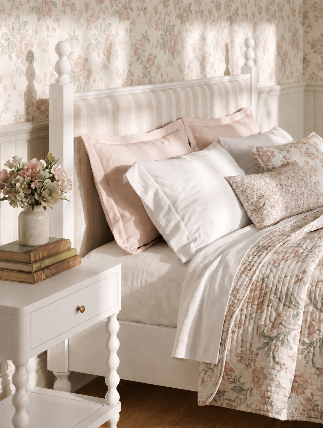 Haven Upholstered Finial Bed, King