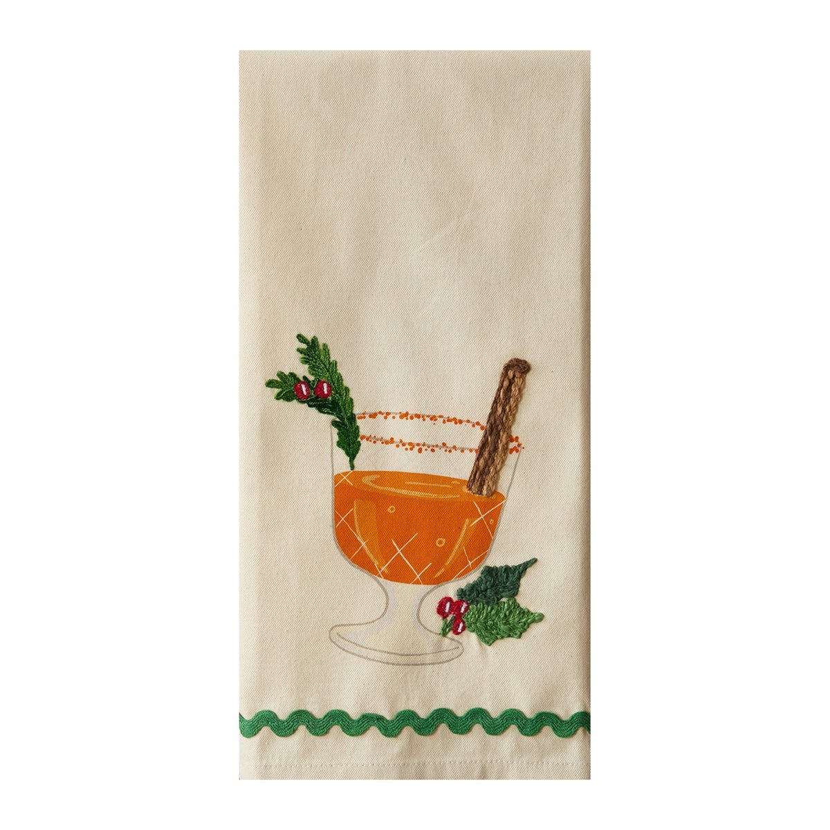 Holiday Cocktail Kitchen Towels in Orange