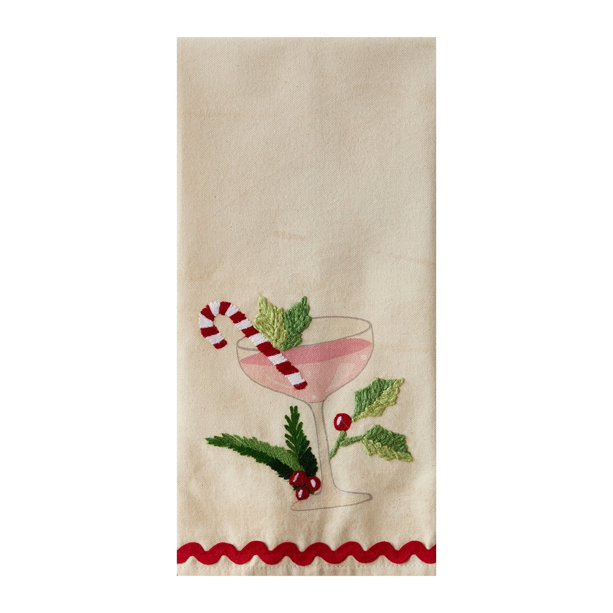 Holiday Cocktail Kitchen Towels in Pink