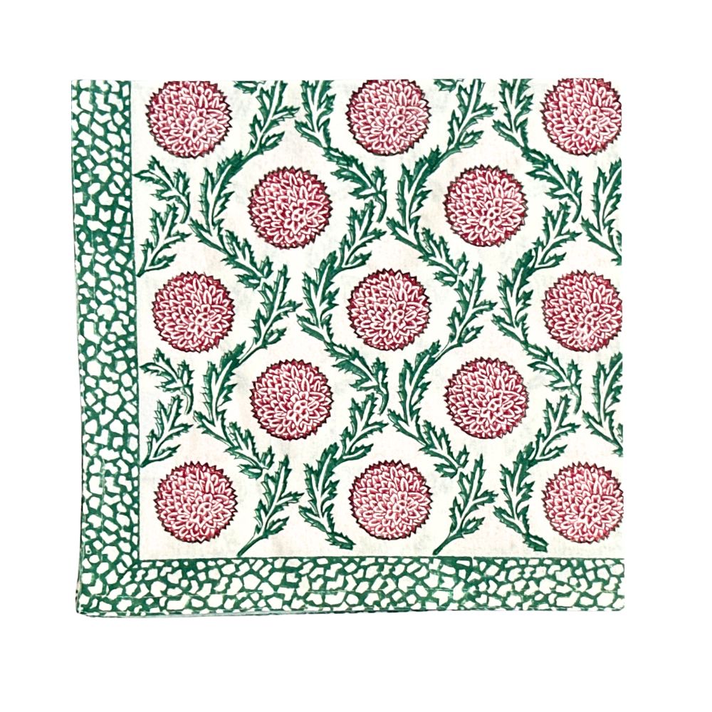 Holiday Flower and Vine - Set of 4 Napkins