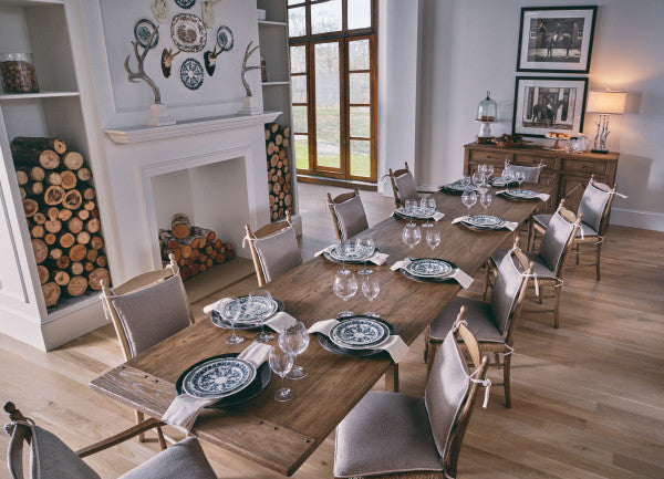 Timeless Sidereal French Laundry Dining Table 125" in Chestnut