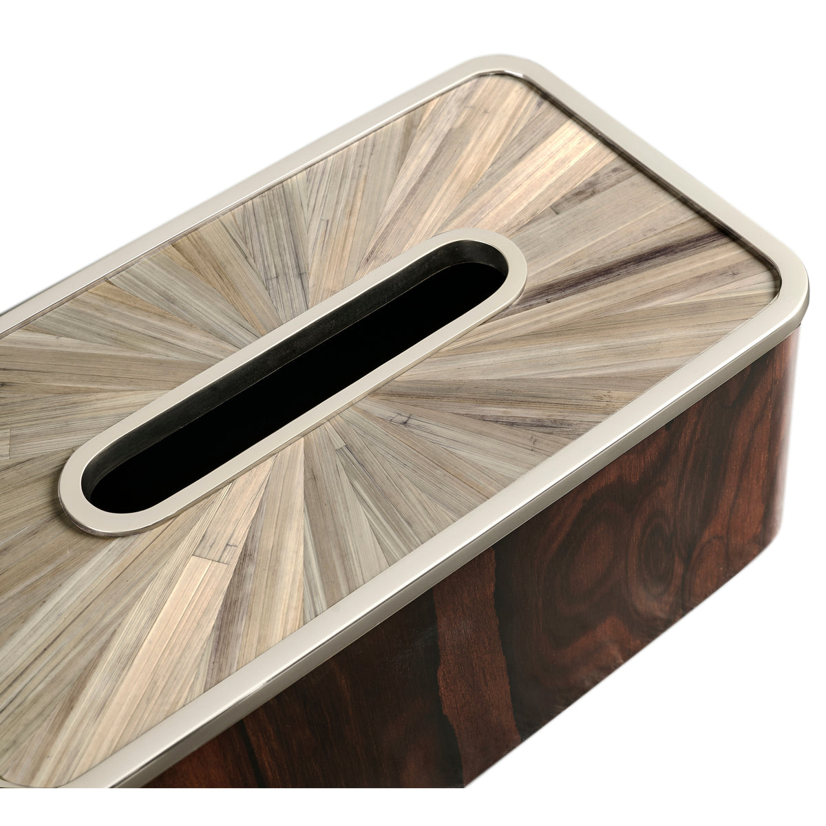 Terra Straw Marquetry Tissue Box, Rectangular
