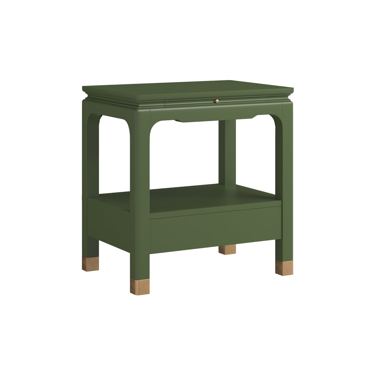 Eave Bedside Table, Darkened Sage