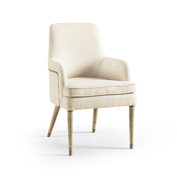 Water Shoal Linen & Grass Cloth Host Chair