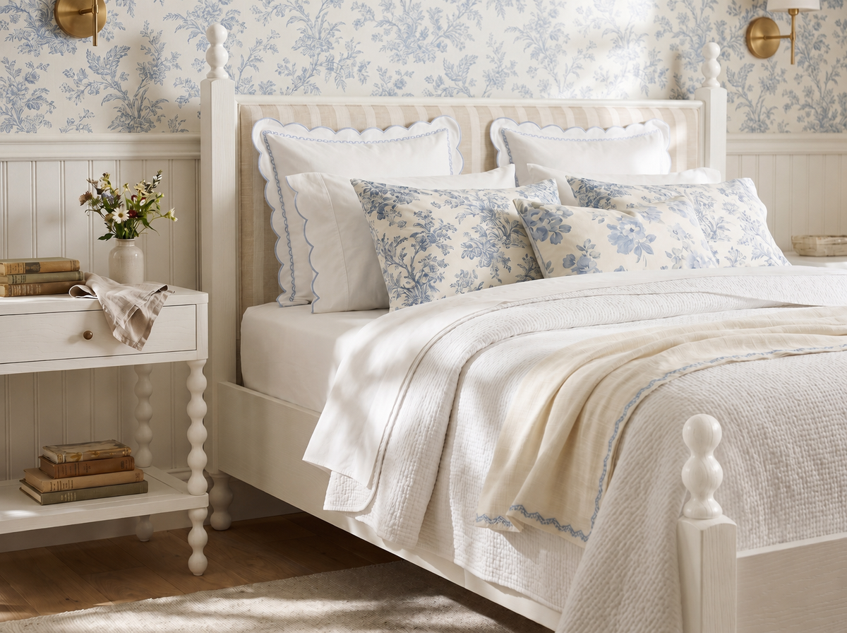 Haven Upholstered Finial Bed, King