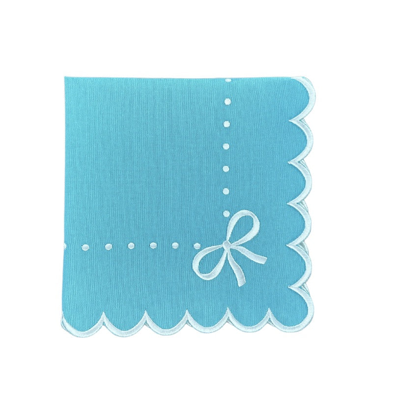 Juliet Bows Napkin - Robin Egg Blue (Set of 4)