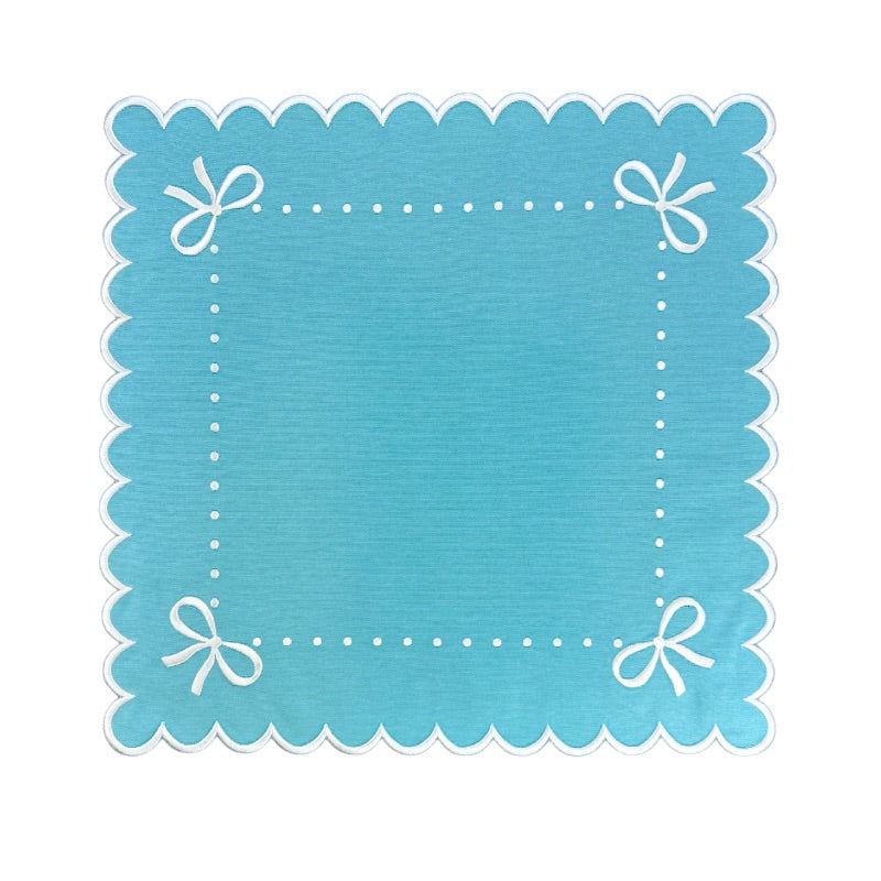 Juliet Bows Napkin - Robin Egg Blue (Set of 4)