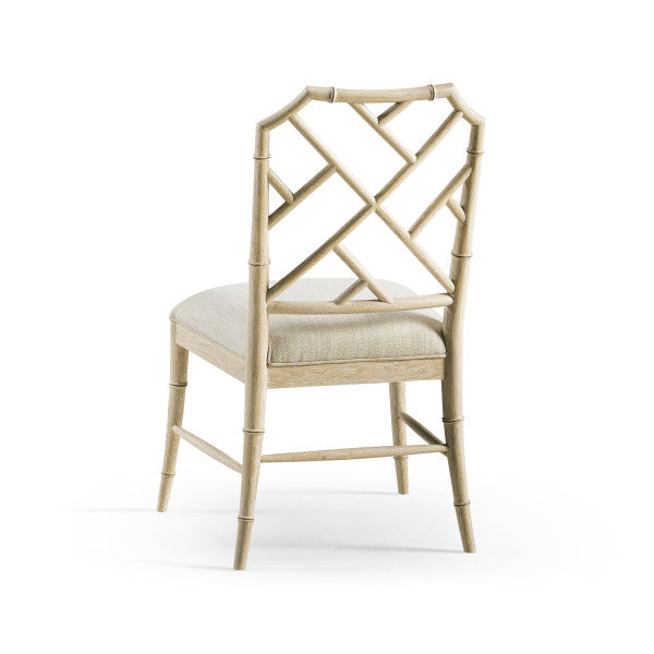Timeless Saros Chippendale Bamboo Side Chair in Stripped Oak