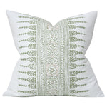 Javanese Stripe Green and Pale Pink (Last Chance)