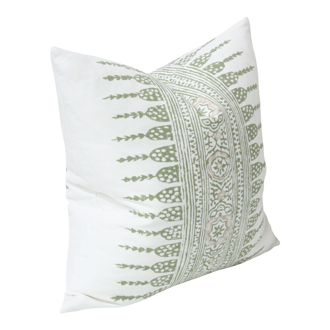 Javanese Stripe Green and Pale Pink (Last Chance)