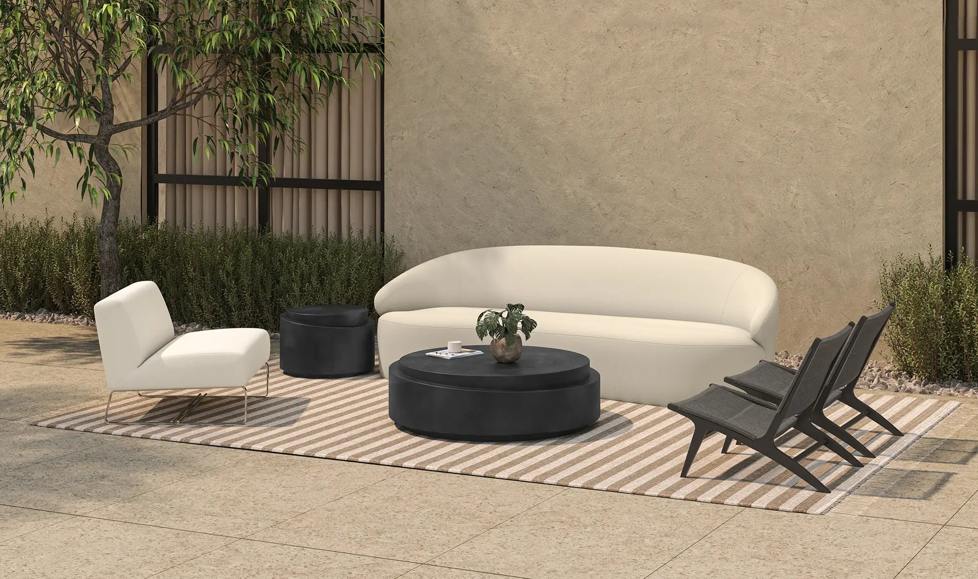 Lexus Outdoor Accent Table - Black