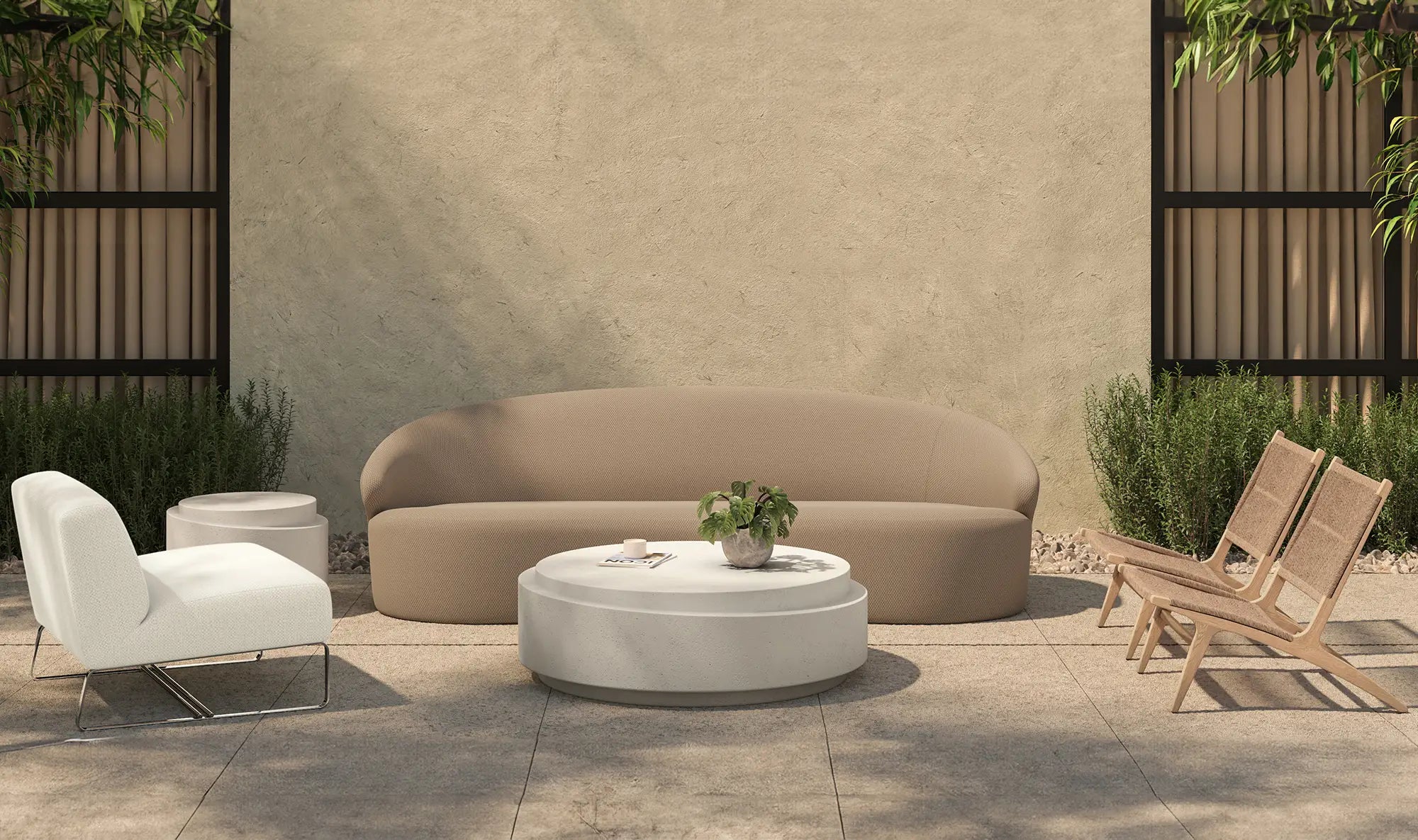 Lexus Outdoor Coffee Table - Off White