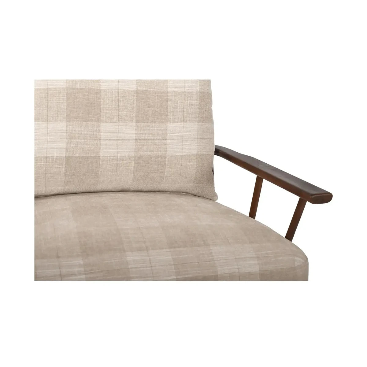 Gertie Accent Chair Light Brown Checkered